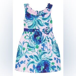 Lilly Pulitzer Vibrant Blue and Green Kids Dress